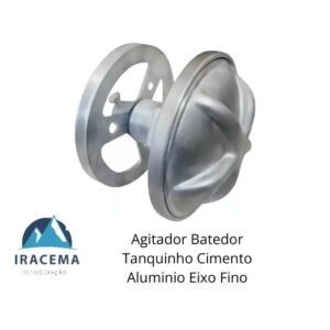 Agitador Batedor Tanquinho Cimento Aluminio Eixo Fino